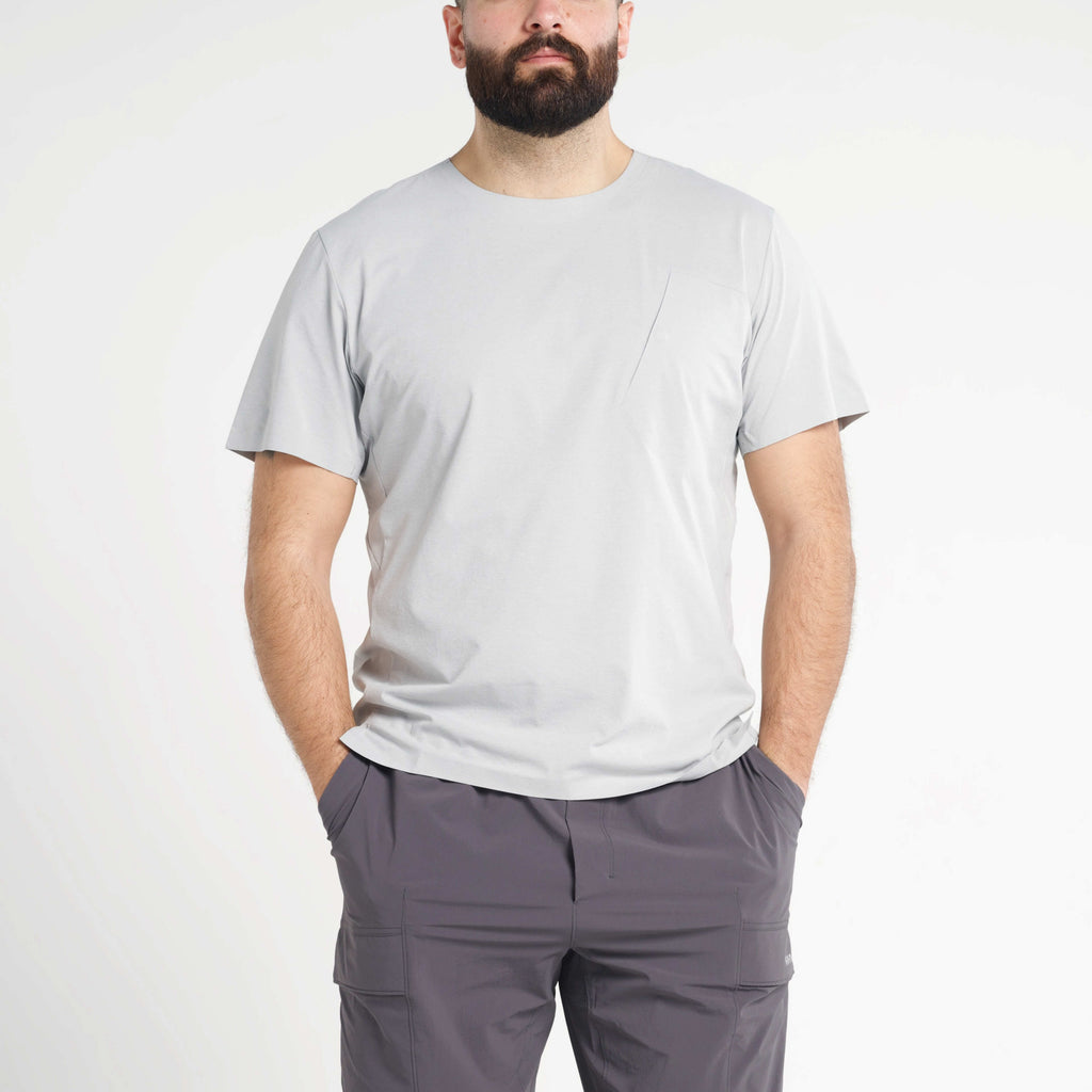 Mag-Utility Relaxed Performance Tee - Light Grey