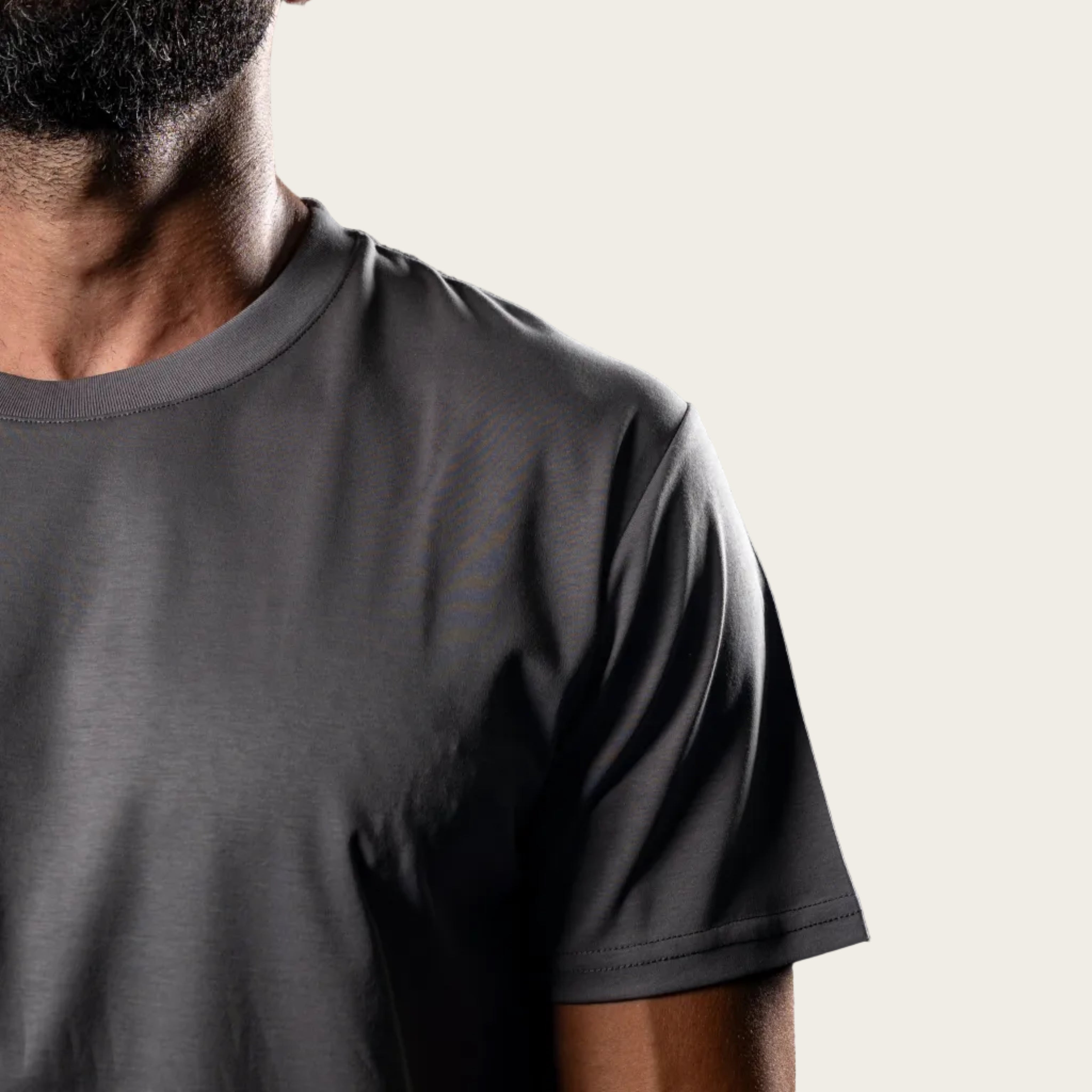 Loose Fit Cotton Tee - Graphite Grey