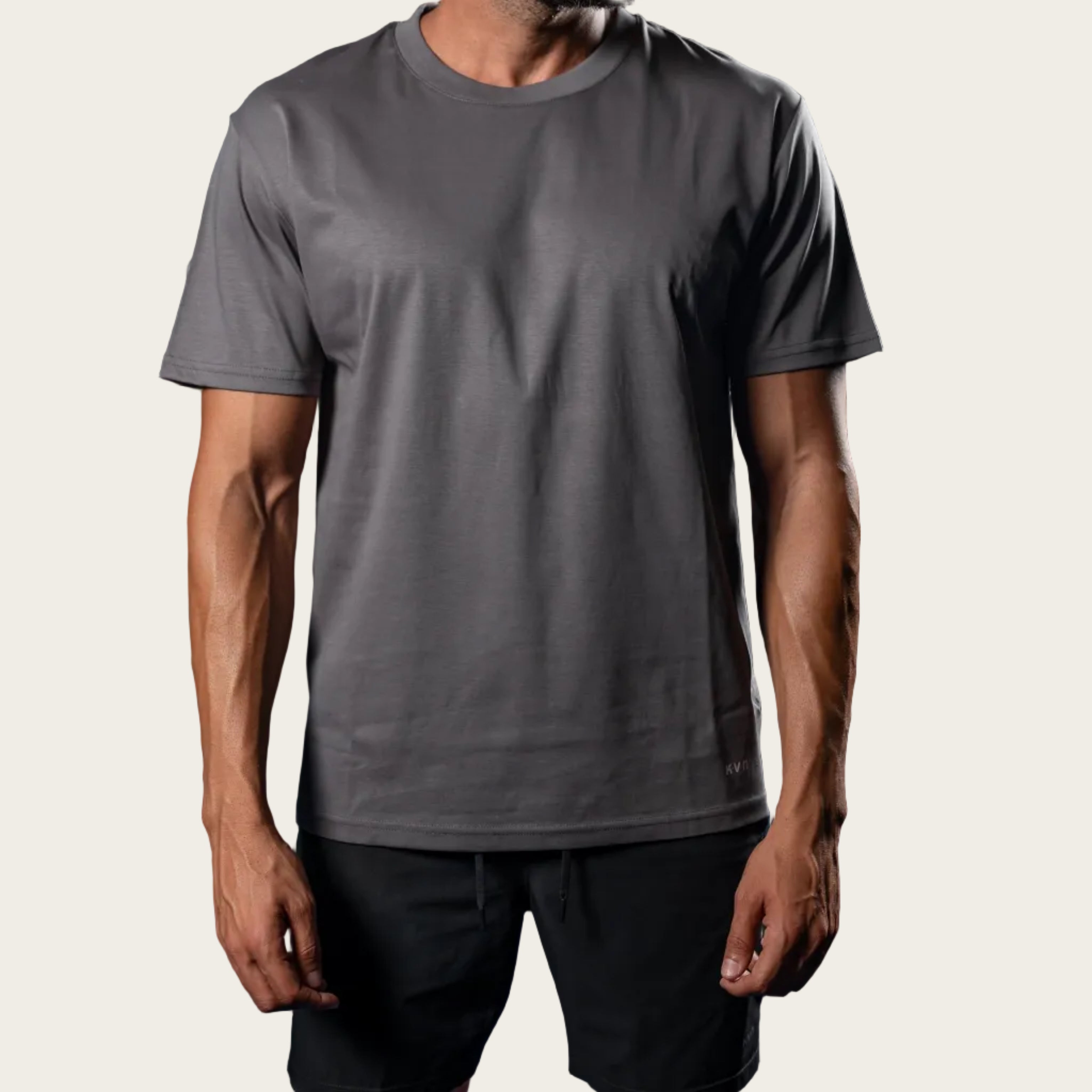 Loose Fit Cotton Tee - Graphite Grey