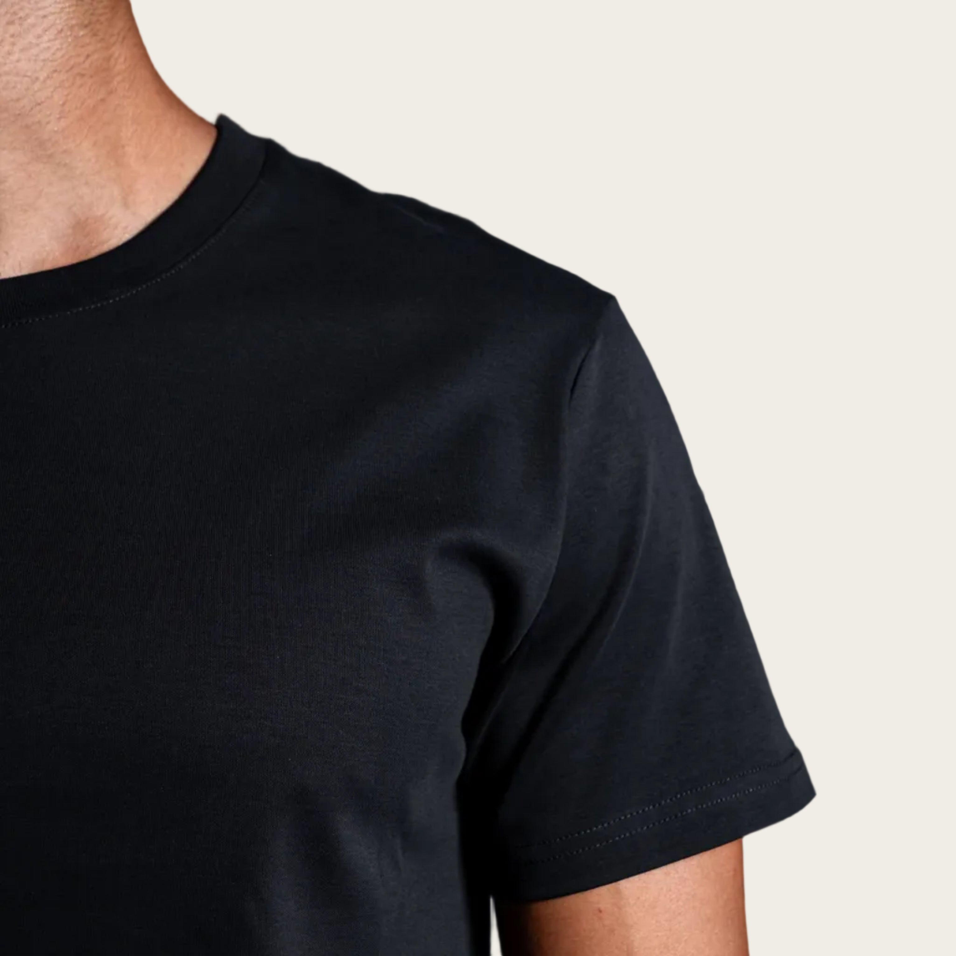 Loose Fit Cotton Tee - Black