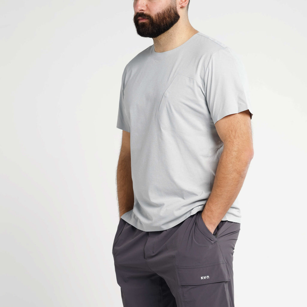 Mag-Utility Relaxed Performance Tee - Light Grey